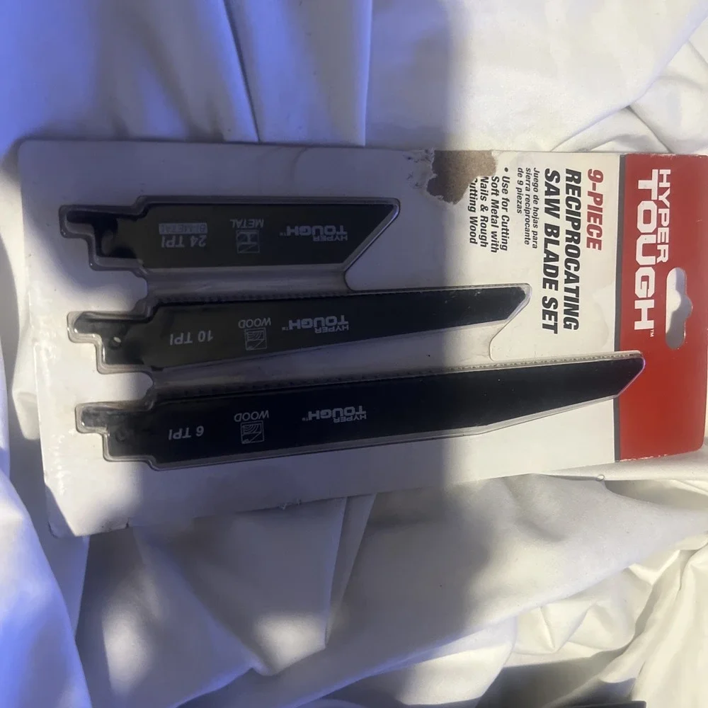 Hyper Tough 9 Piece Reciprocating Saw Blades,‎ Steel Material,  New Condition